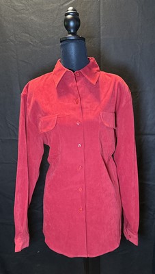 Vintage Liz Thomas Red Button Up Women s Large NWT With Shoulder Pads