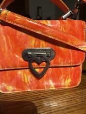 Vintage 90s Y2K Moschino Redwall Heart Lockin...