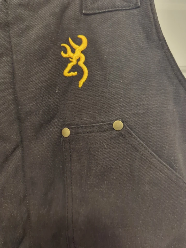 Mono aislante Browning Baberos negro 2XL ropa de trabajo exterior cremallera delantera y piernas Foto 4 de 4