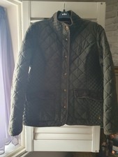 Joules Quilted Jacket , green With Horsey Lining 16-18