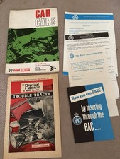 Vintage Car Booklets And RAC Paperwork - Good Condition - See Photos