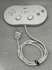  Nintendo Wii Official Classic Controller White RVL-005 OEM Authentic 