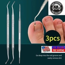 3-Piece Nail Care Tool Set - Stain Removal, Pedicure, Ingrown Toenail Cleaner