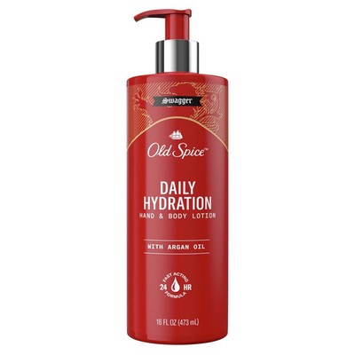 Old Spice Daily Hydration Hand & Body Lotion with argan oil 16oz 24/7