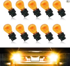 10 Pcs 3157 Halogen Brake Light Bulb 12v 215w Dual Contact Compact Amber 10 Pcs 3157 Halogen Brake Light Bulb 12v 215w Dual Contact Compact Amber
