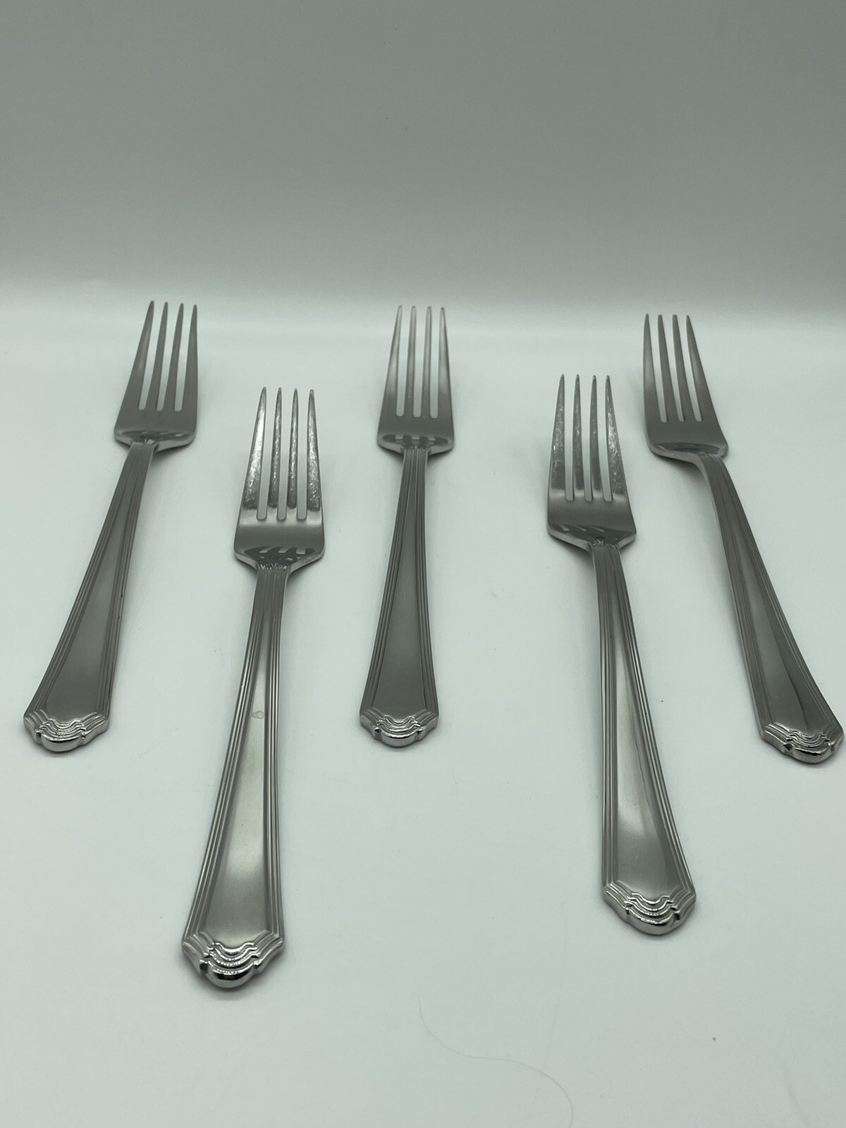 5 Lenox ARCHWAY Stainless Dinner Forks Glossy 18/10 Flatware eBay