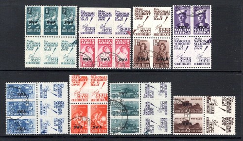 SWA 1943-44 War Effort Set (with Labels) SG123-130 Used