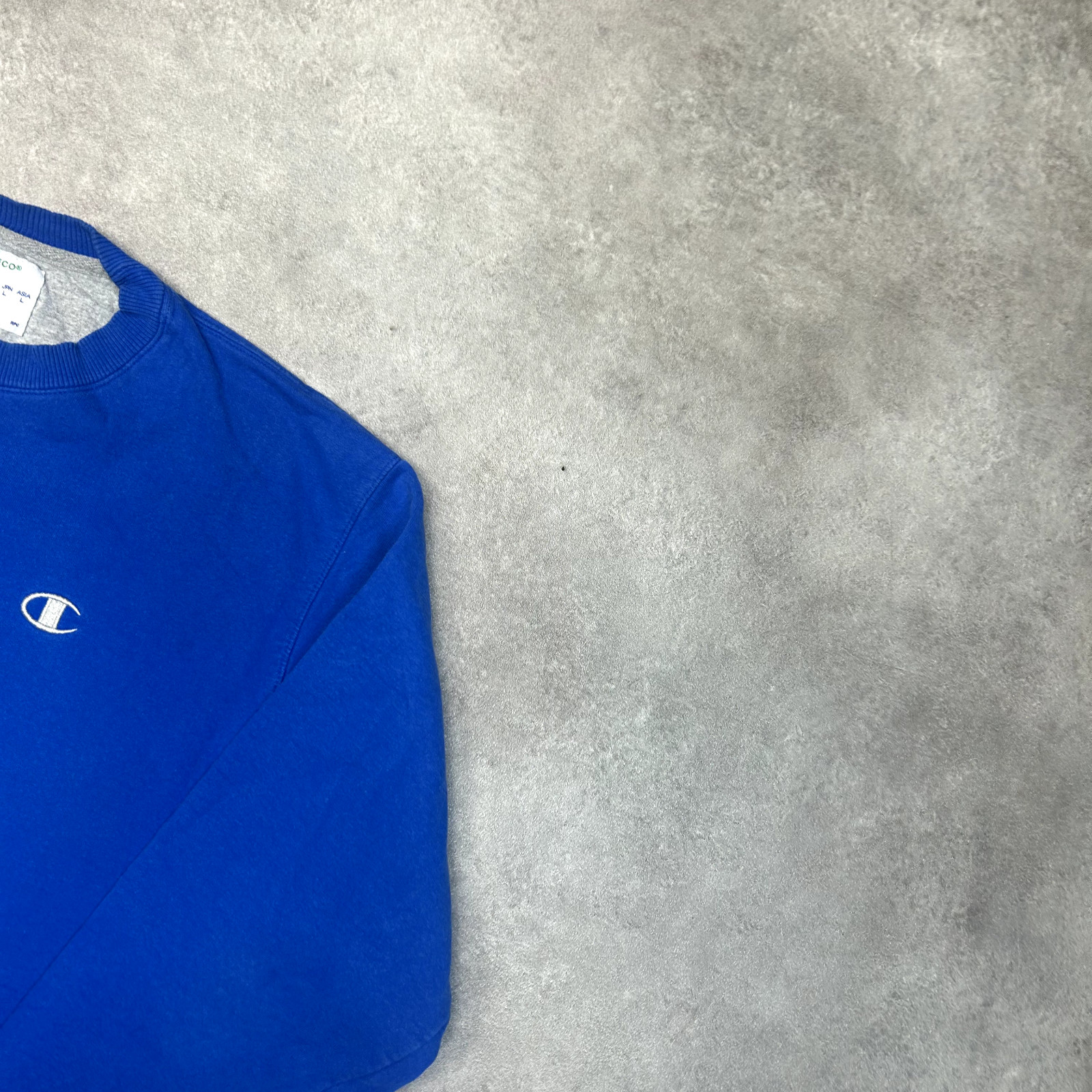 Champion Sweater Mens Y2K Pull Over Logo Jumper, Blue, Medium image 2