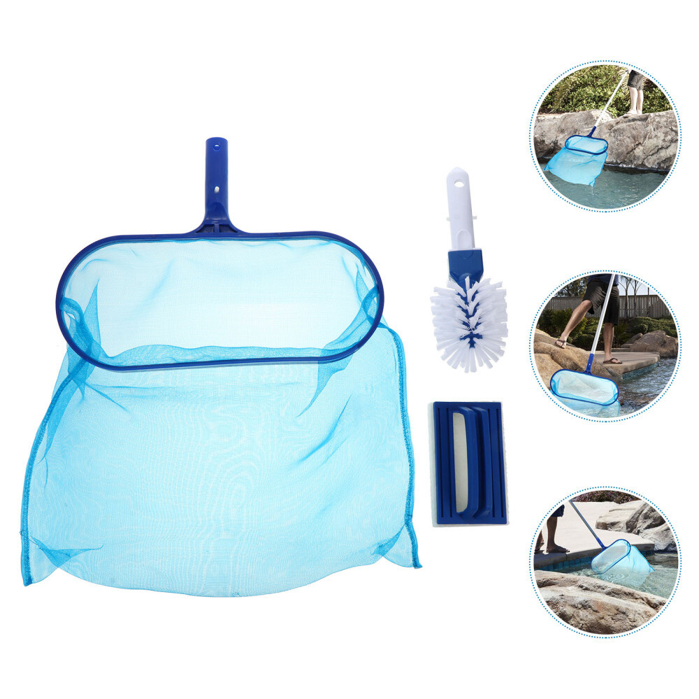 Red de pesca piscina cuchara flotante hoja skimmer