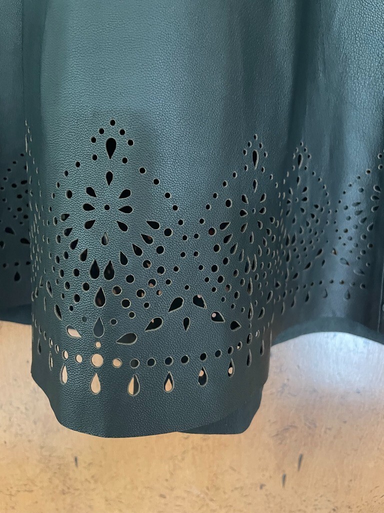 Jupe En Cuir Joie Caviar - Taille S - Coupe Laser Noir - Neuve Avec étiquette