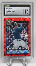 Wander Franco Red #/149 Trending T-7 2022 Donruss Baseball CSG 10 Gem Mint Rays
