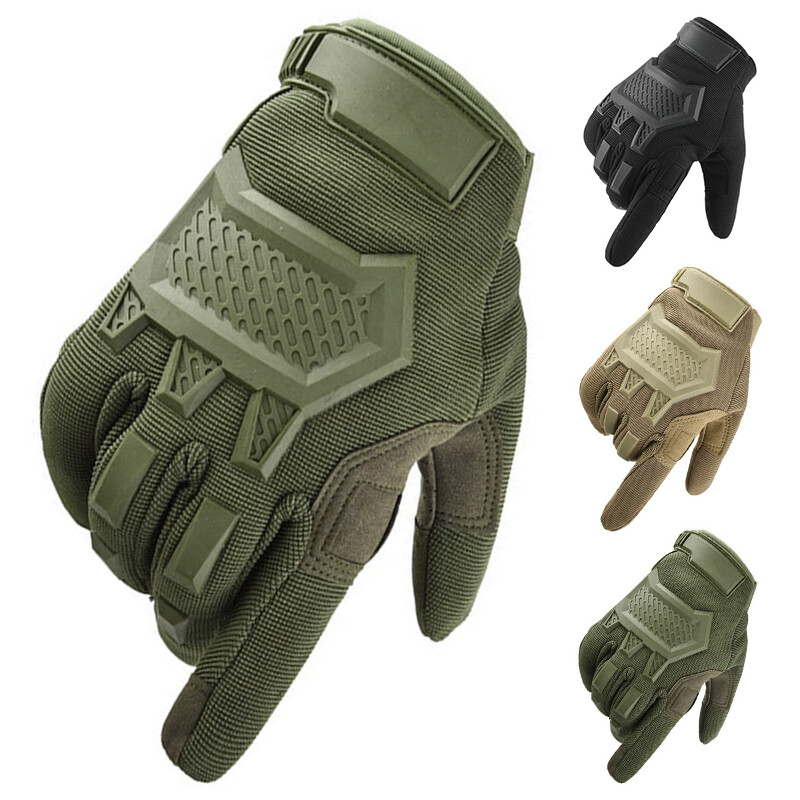 Gants Militaires Homme Doigts Complets - Antidérapants, Réglables, Pour Airsoft, Chasse, Moto, Multisports - 13