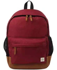 Backpack Book Bag Sun Stone Burgundy Red School Laptop Work Travel NWT