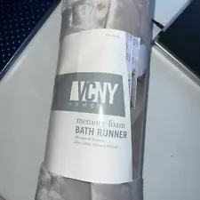 VCNY Home Amadora Quatrefoil 24" x 60" Memory Foam Bath Runner Grey