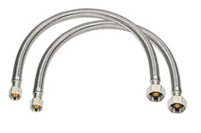 2 braided stainless steel Homewerks 7223-20-12-2 Toilet / Faucet Connector 20"