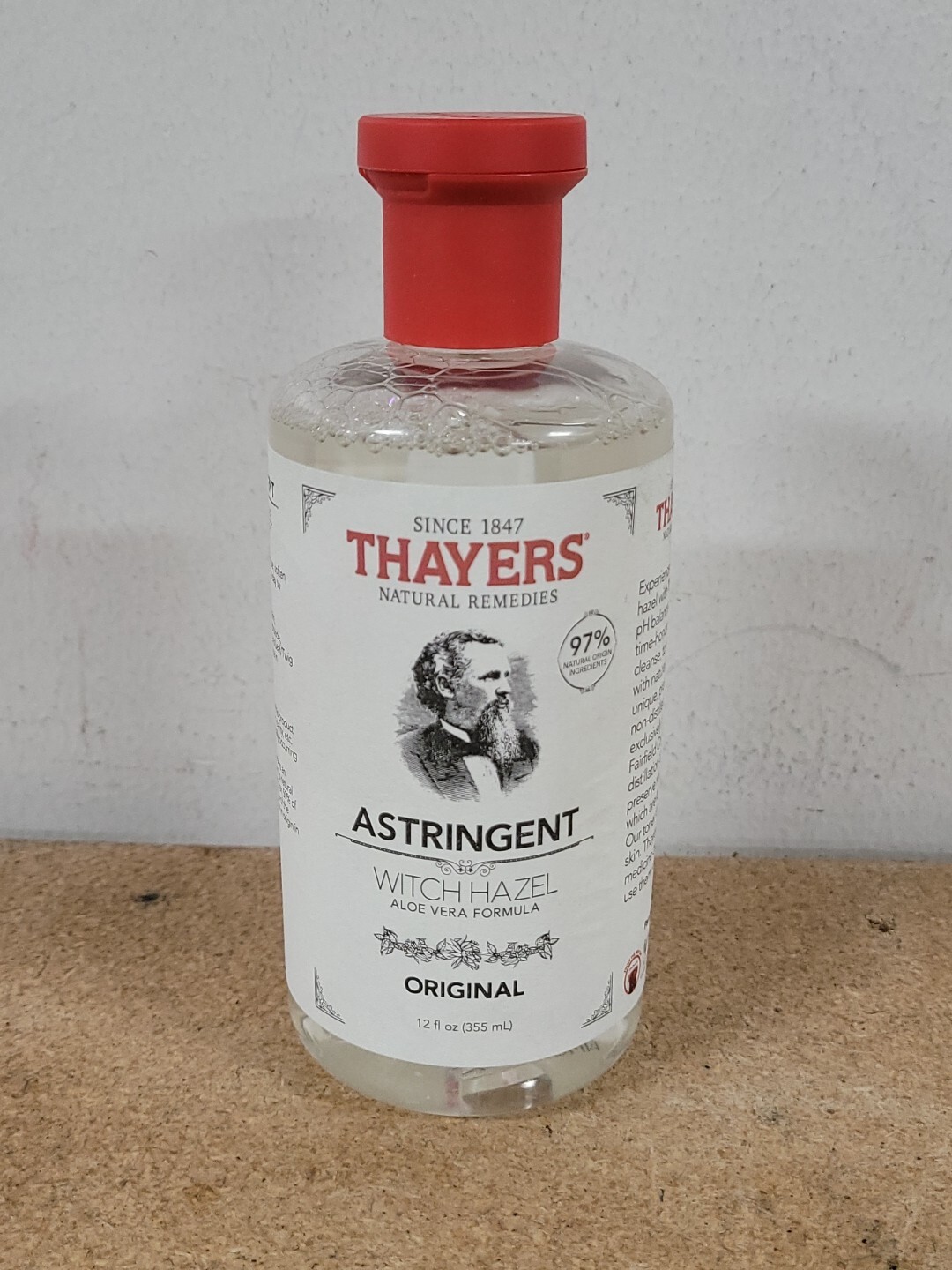 THAYERS Original Witch Hazel Astringent with Aloe Vera, 12 Ounce