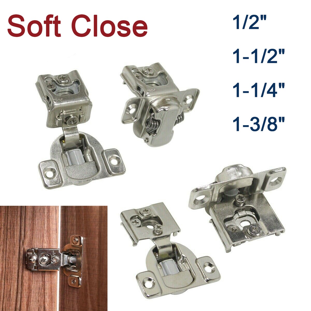 1-3/8 in. Bi-Dimensional Hydraulic Stainless Steel Soft Close Hinge 1-3/8 in. Bi-Dimensional Hydraulic Stainless Steel Soft Close Hinge