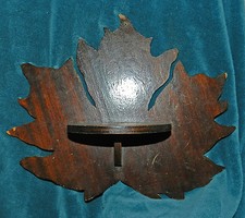 NICE ANTIQUE/VINTAGE PRIMITIVE MAPLE LEAF WOOD SHELVES/SHELF PAIR