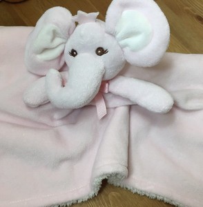 pink elephant security blanket