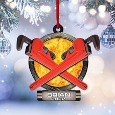 Personalized Christmas Welder Ornament with Name, Custom Welder Gifts, Welder Ch