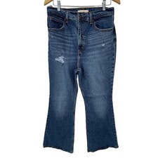 Levis 70s High Flare Jean Size 31 Blue Denim High Waist Distressed Retro Hippie