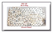 Non O-Ring Drive Chain Chrome Plated  Pitch 520 x120 Links  ATV Motorcycle