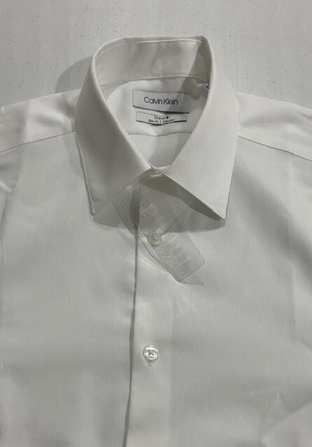 Calvin Klein White Slim Fit Mens 14 1/2 