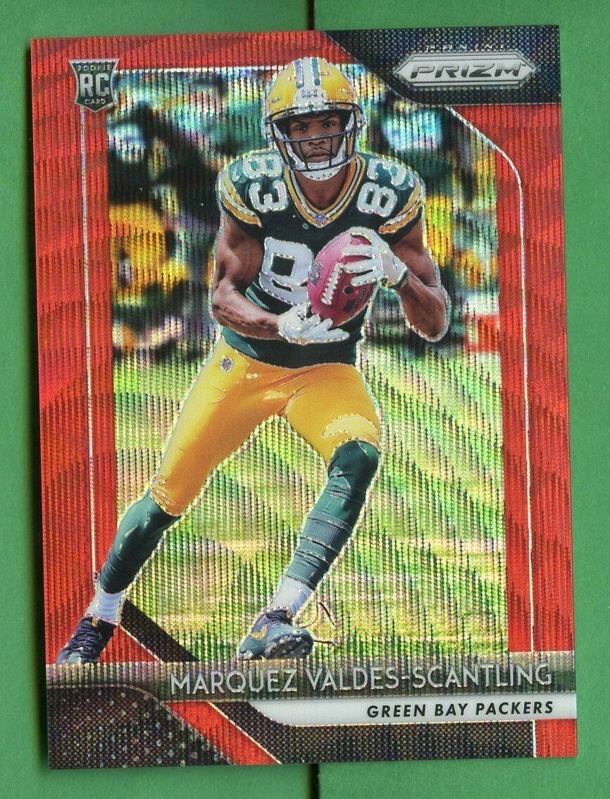 MARQUEZ VALDES-SCANTLING 2018 PANINI PRIZM RED WAVE ROOKIE PRIZM /149 PACKERS KC