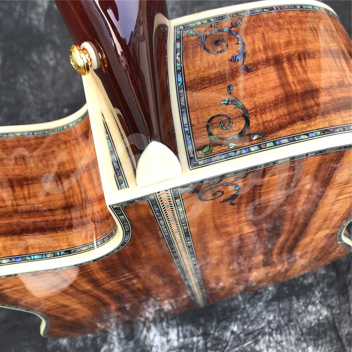 Chitarra Acustica Grote Koa 41" Dreadnought Cutaway – Tastiera Ebano, Abalone