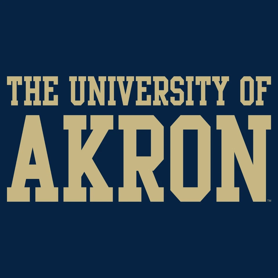 Akron Zips Basic Block Licensed Hooded Sweatshirt - Navy - Image 2 of 4