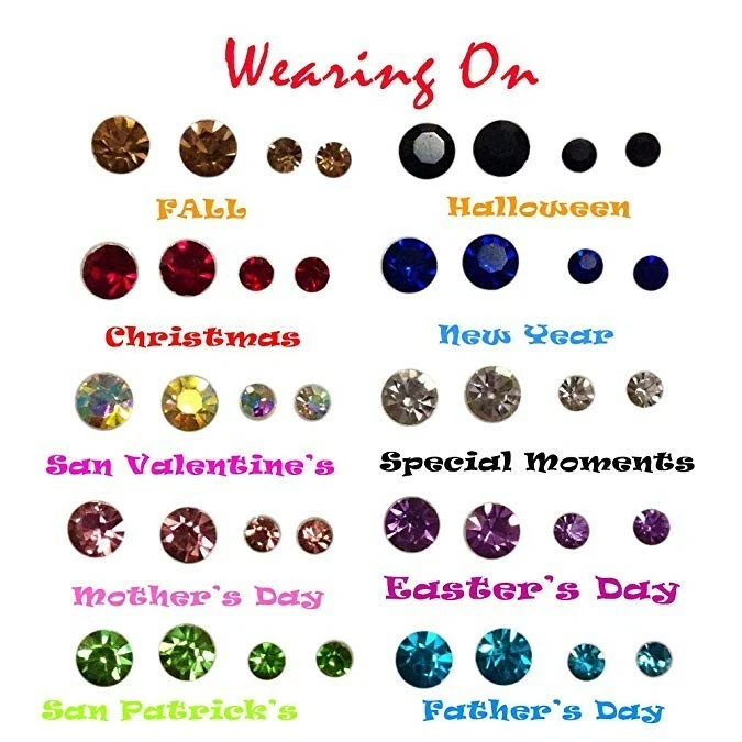 6 CONJUNTOS DE 20 ARETES HIPOALERGÉNICOS DE PLÁSTICO 120 PIEZAS EN TOTAL Foto 4 de 4