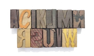 Single Vintage Letterpress Different Letter Style Select Any of your Choice