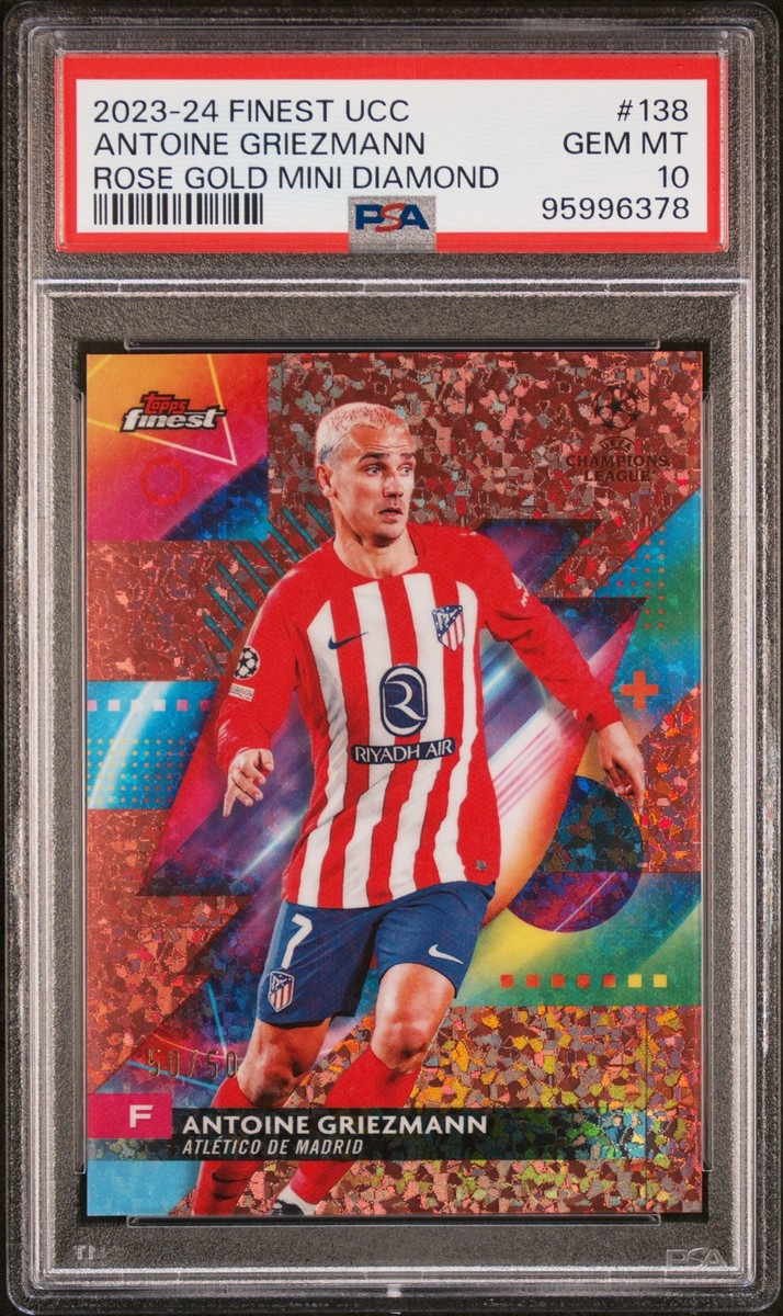 PSA 10 2023-24 Topps Finest #138 Antoine Griezmann Rose Gold Mini
