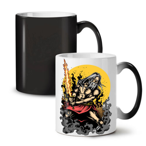 Tasse à café à thé changeante de couleur Warrior Sword Art Fantasy 11 oz | Wellcoda - Photo 1/7