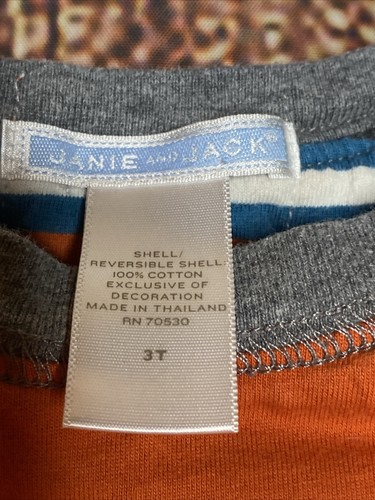 Janie and Jack Toddler Boy’s Ski Team Reversible Shirt Long Sleeve Size 3T - Picture 3 of 6