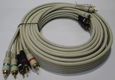 Steren Python 5-RCA Gold Plated OFC Component Video RGB & Stereo Audio Cable 12'