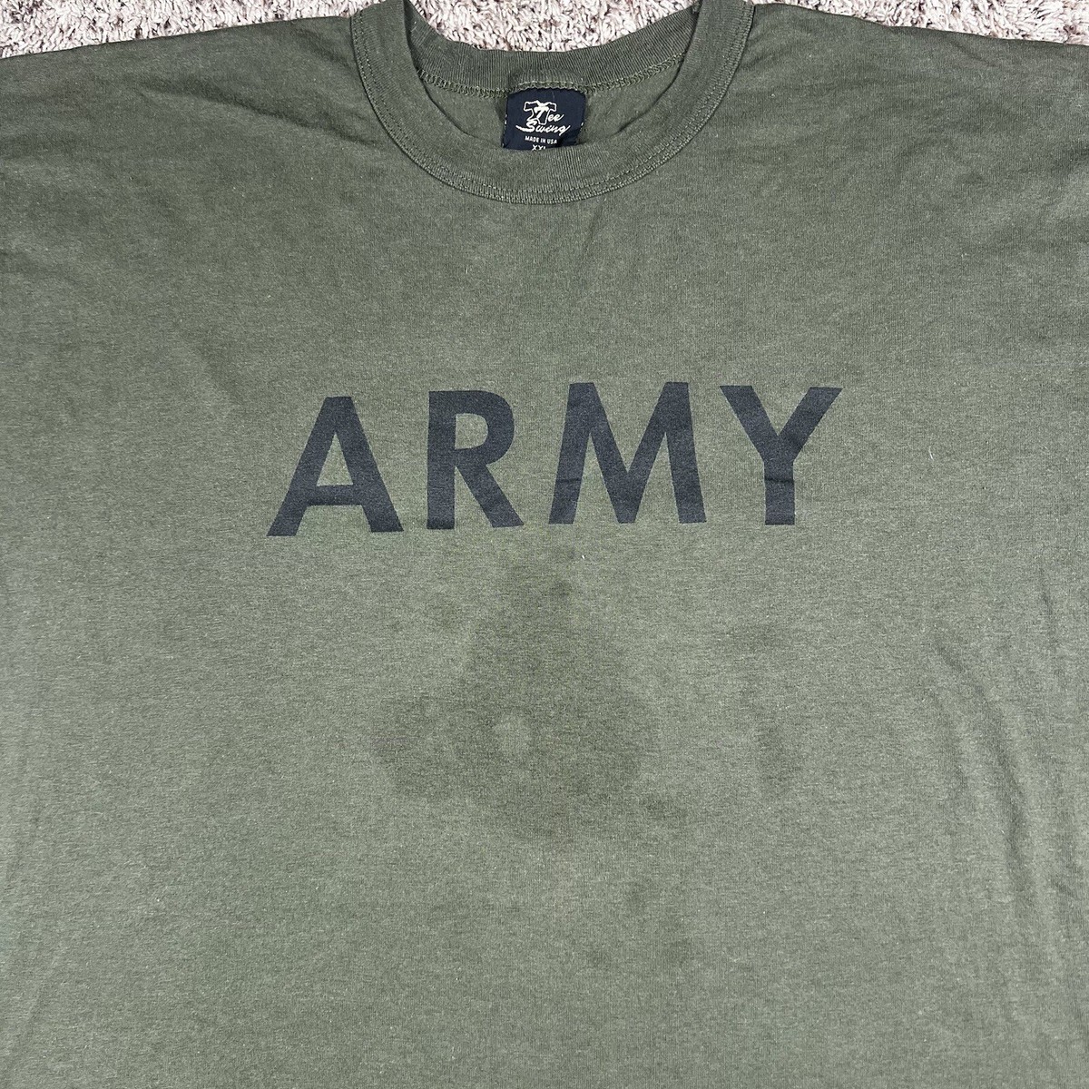 Vintage 90s Tee Swing Army Spellout Graphic T-Shirt 2XL