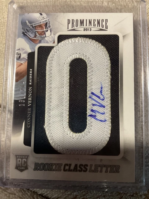 2013 Prominence Rookie Class Letter Signatures /204 Conner Vernon #117 Auto