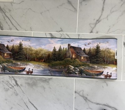 Wallpaper Border Hunter's Retreat by York NV9607B Cabin Out Doors  Discontinued
