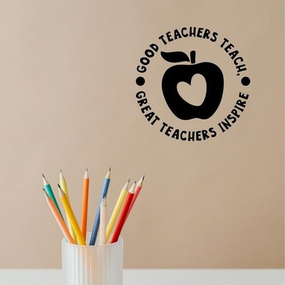 Gute Lehrer Aufkleber Vinyl Sticker für Auto/Fenster Teach Great Teachers Inspire