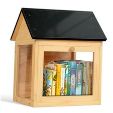 Little Library, Outdoor Library Book Box for Sharing Books, Wood DIY Hemlock