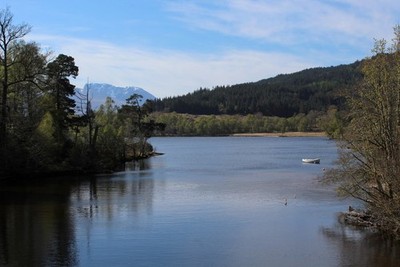 Photo 6x4 Looking Downstream from the Bridge at Bunarkaig The River Arkai c2017