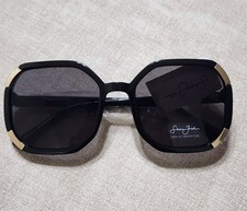 SEAN JOHN SJS2035 SUNGLASSES BLACK OVERSIZED 0-0-0 001 PLASTIC FULL-RIM