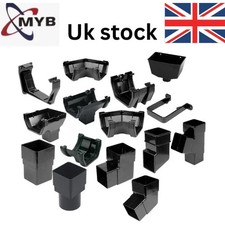 Black Square Line Gutter System 114mm UPVC Rainwater Parts – Free Shipping