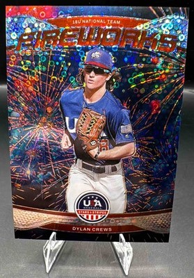 2026 Panini Stars and Stripes Prizm Dylan Crews #18 Fireworks Disco