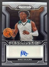 2022 Panini Prizm Draft Picks Mike Okauru College Penmanship #CP-MOK Auto