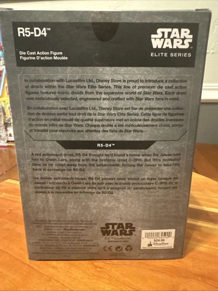 FIGURA FUNDIDA A PRESIÓN DISNEY STORE STAR WARS ELITE R5-D4 - NUEVA EN CAJA Foto 4 de 4