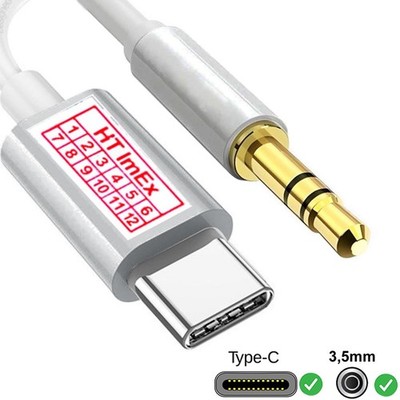 USB-C Typ C auf AUX 3,5mm Klinke Kopfhörer Adapter für Sony Xperia XZ1, XZ2