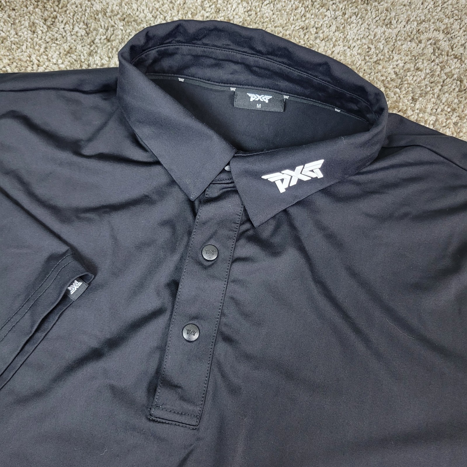 PXG Mens Medium Solid Black Performance Stretch G… - image 1