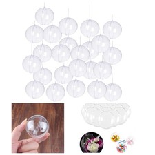 Versatile 40mm Clear Plastic Fillable Ornament Balls - Ideal for Parties